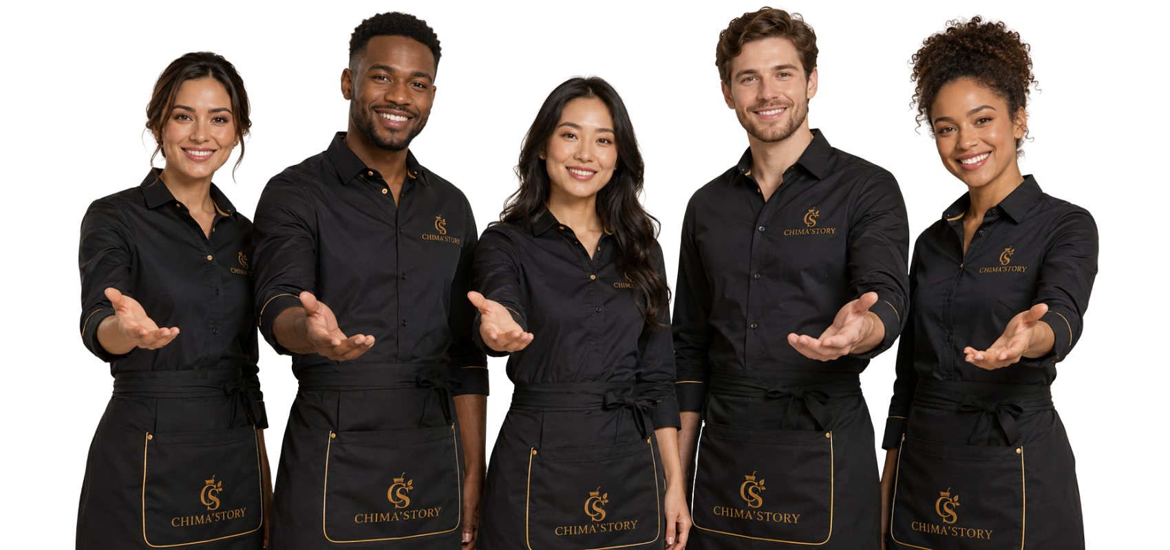 Equipe uniformizada da Chima'Story
