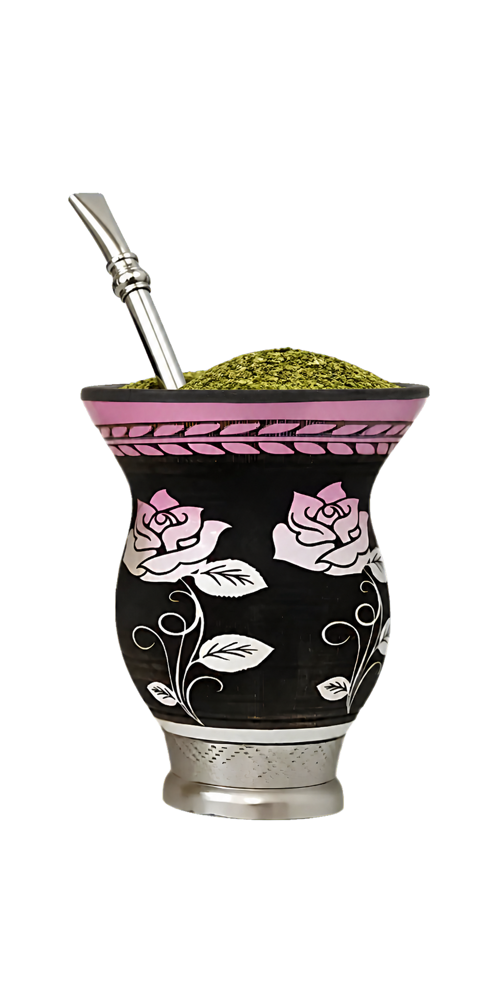 Cuia Floral Preta